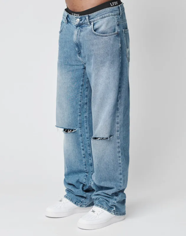 Oversize Ripped Denim sold by Live Fast Die Young