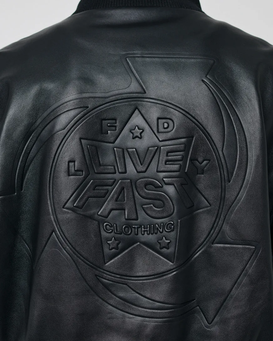 Live Fast Leather Bomber sold by Live Fast Die Young product image thumbnail 4