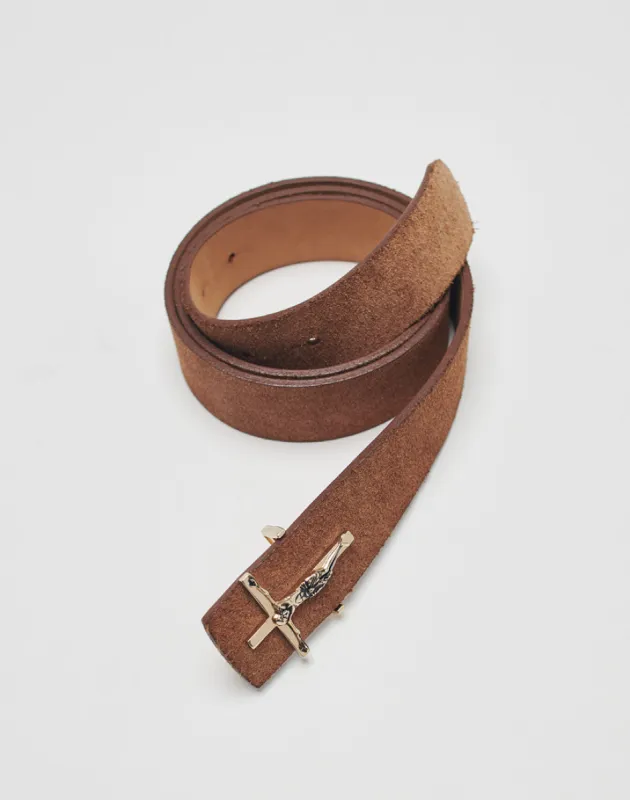 Crucifix Leather Belt sold by Live Fast Die Young