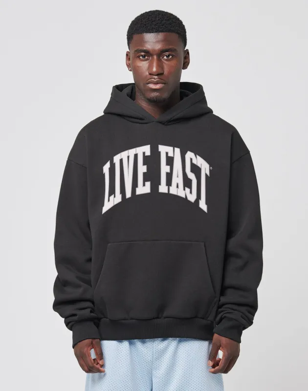 Live Fast College Hooded sold by Live Fast Die Young
