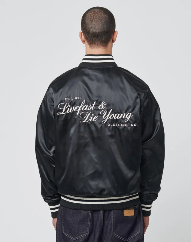 Satin College Jacket sold by Live Fast Die Young
