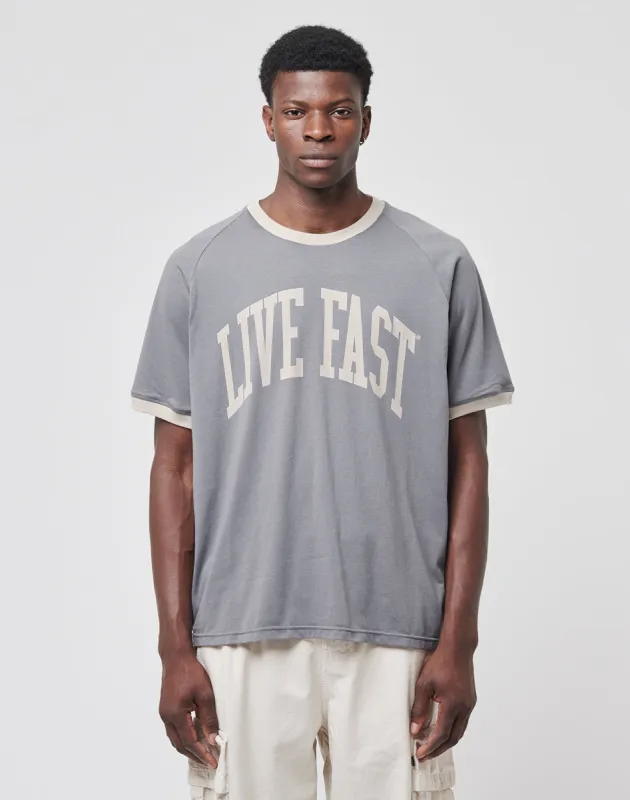 Live Fast Contrast Tee sold by Live Fast Die Young