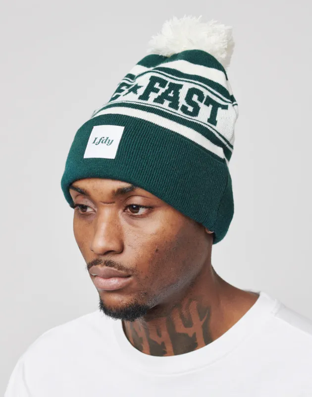 Live Fast Bobble Beanie sold by Live Fast Die Young