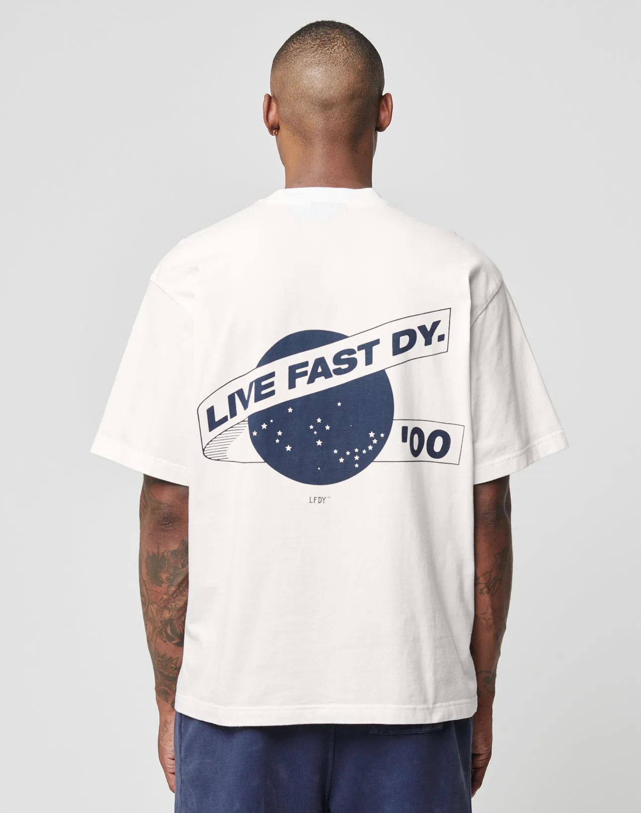 LFDY Globe Tee sold by Live Fast Die Young