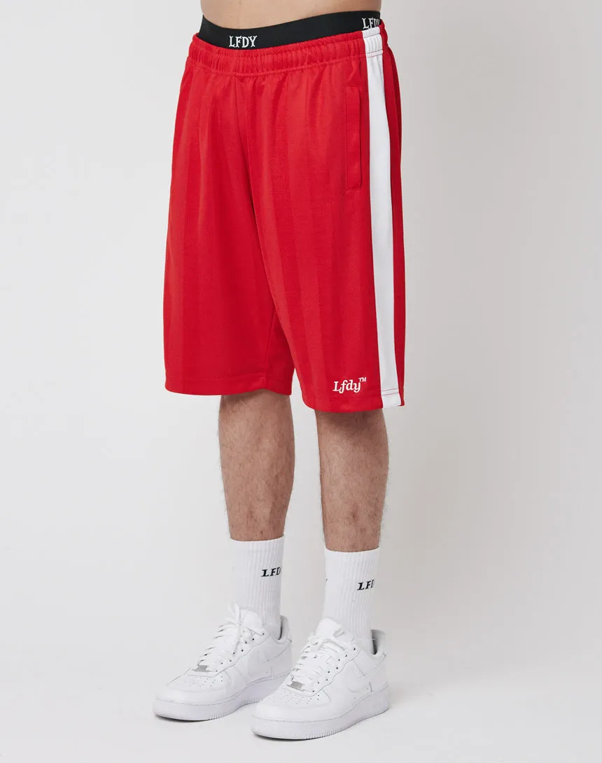 Taped Stripe Shorts sold by Live Fast Die Young