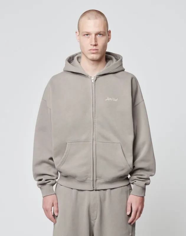 Basic Script Hooded Zip sold by Live Fast Die Young