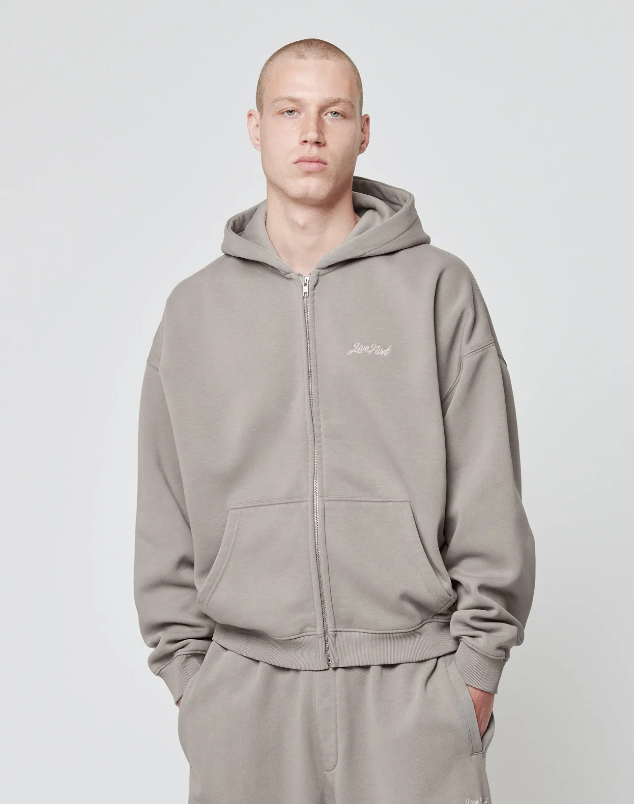 Basic Script Hooded Zip sold by Live Fast Die Young product image thumbnail 5