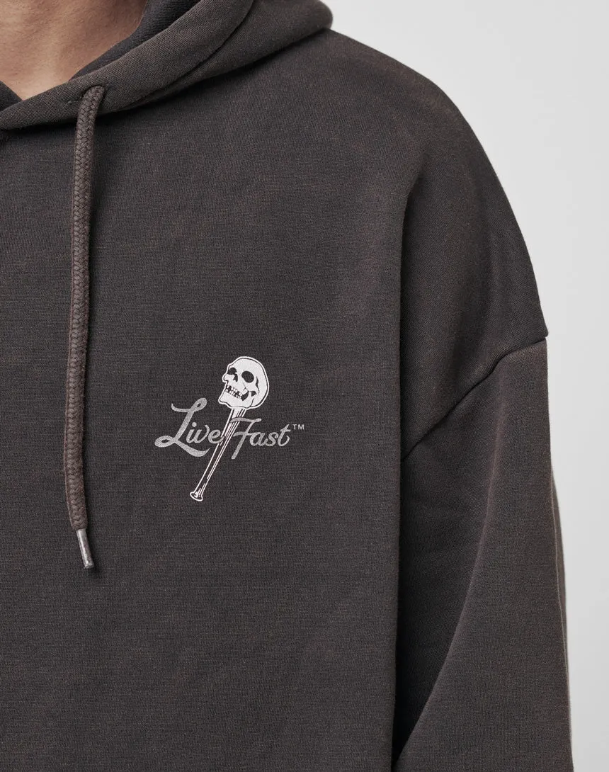 Live Fast Skull Hooded sold by Live Fast Die Young product image thumbnail 4