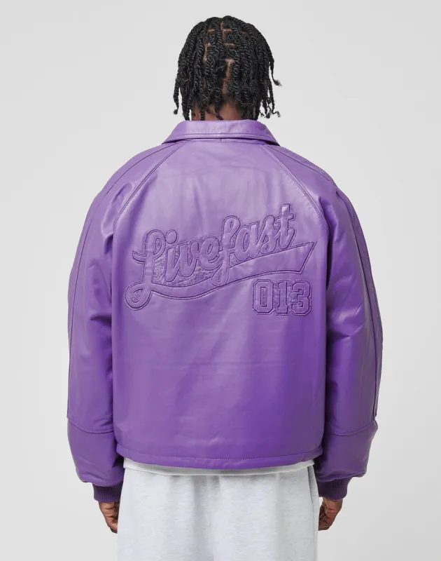 LFDY Leather Bomber sold by Live Fast Die Young