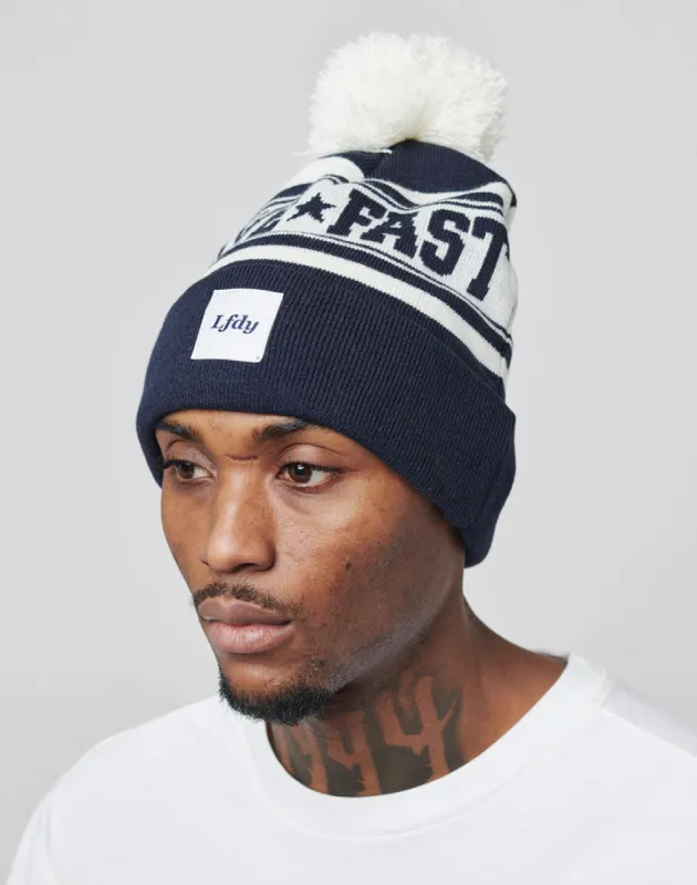 Live Fast Bobble Beanie sold by Live Fast Die Young