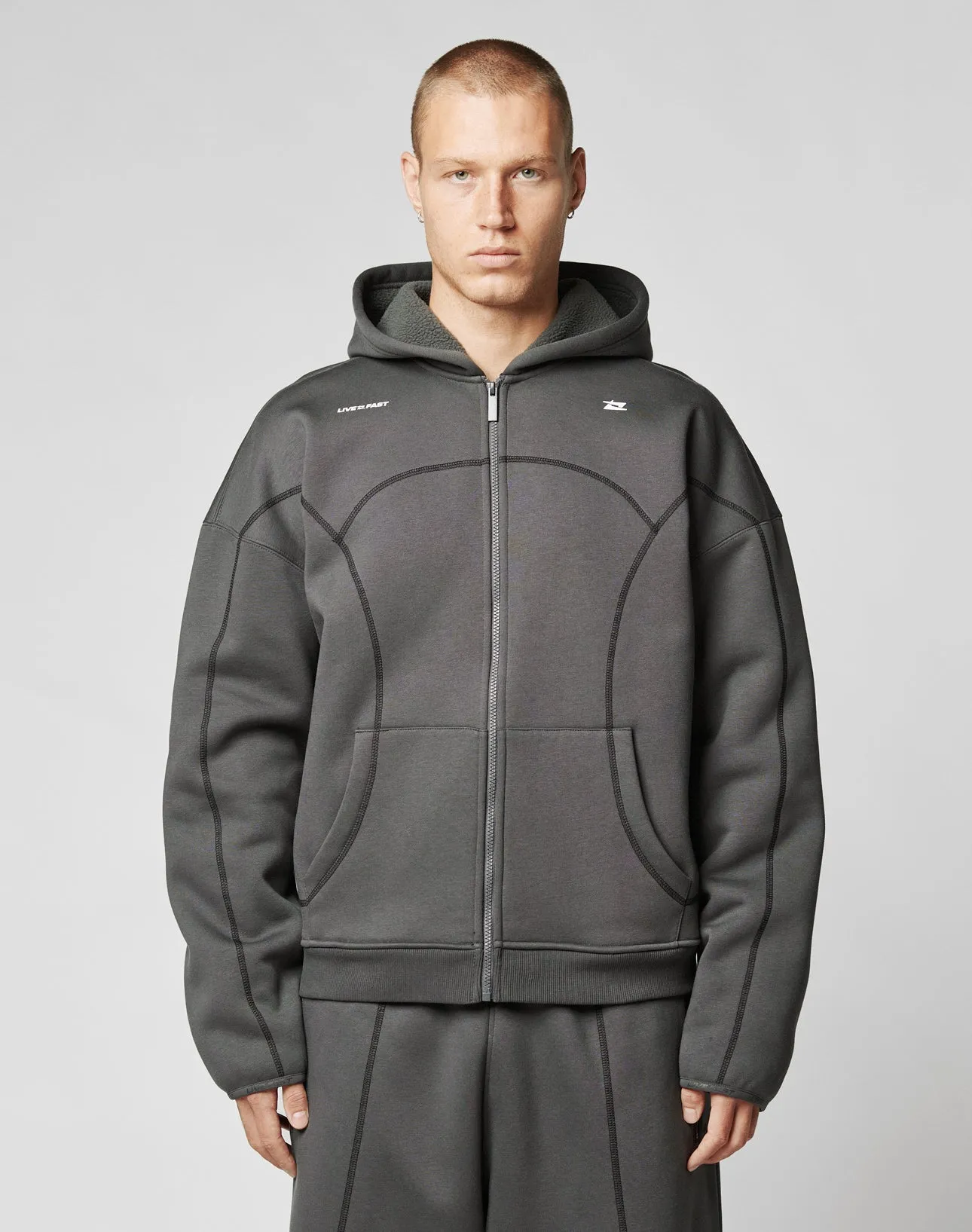 LFDY Active Fleece Hooded Zip sold by Live Fast Die Young