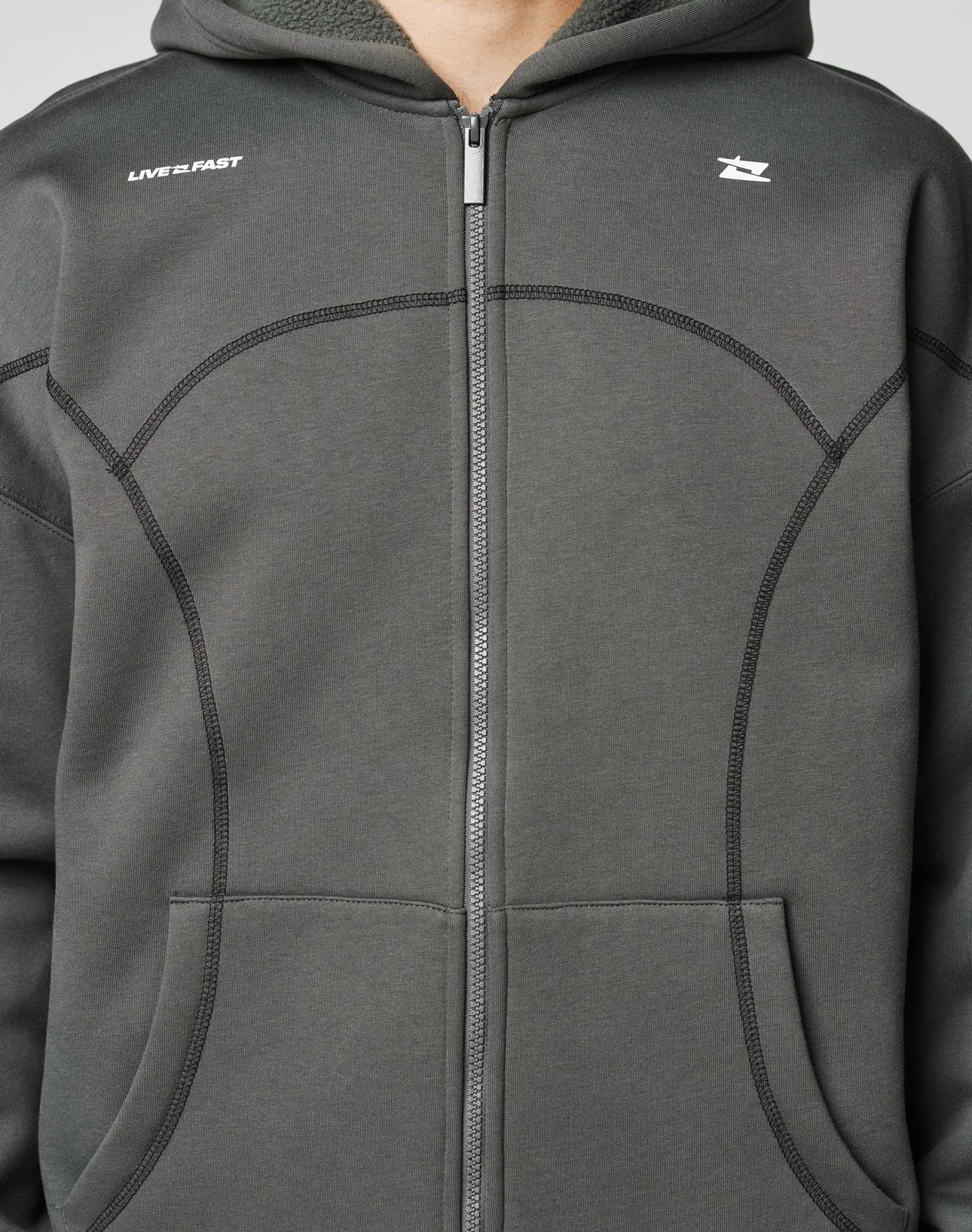 LFDY Active Fleece Hooded Zip sold by Live Fast Die Young product image thumbnail 4