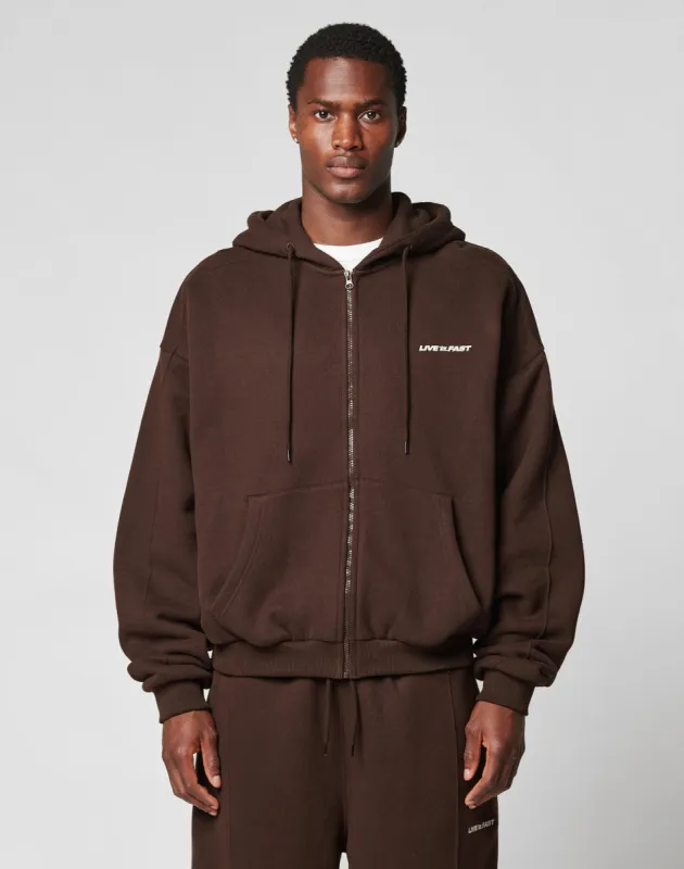 LFDY Pleated Hooded Zip sold by Live Fast Die Young