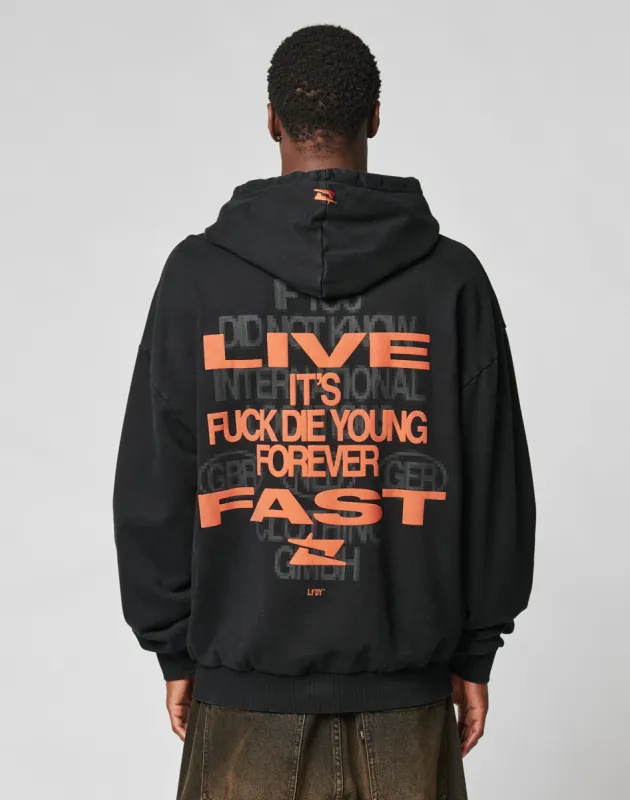 Print Over Hooded sold by Live Fast Die Young