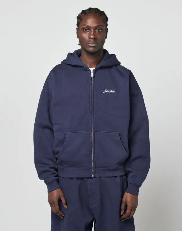 Basic Script Hooded Zip sold by Live Fast Die Young