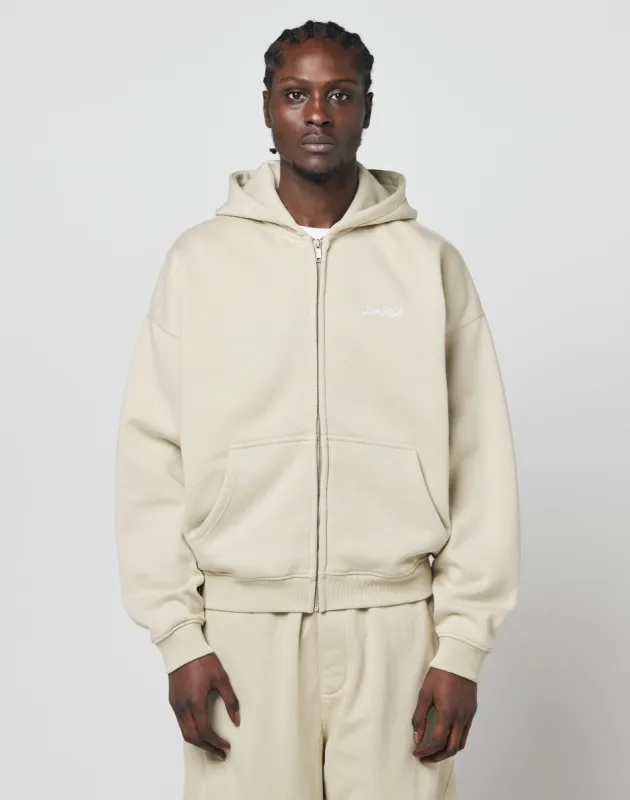 Basic Script Hooded Zip sold by Live Fast Die Young