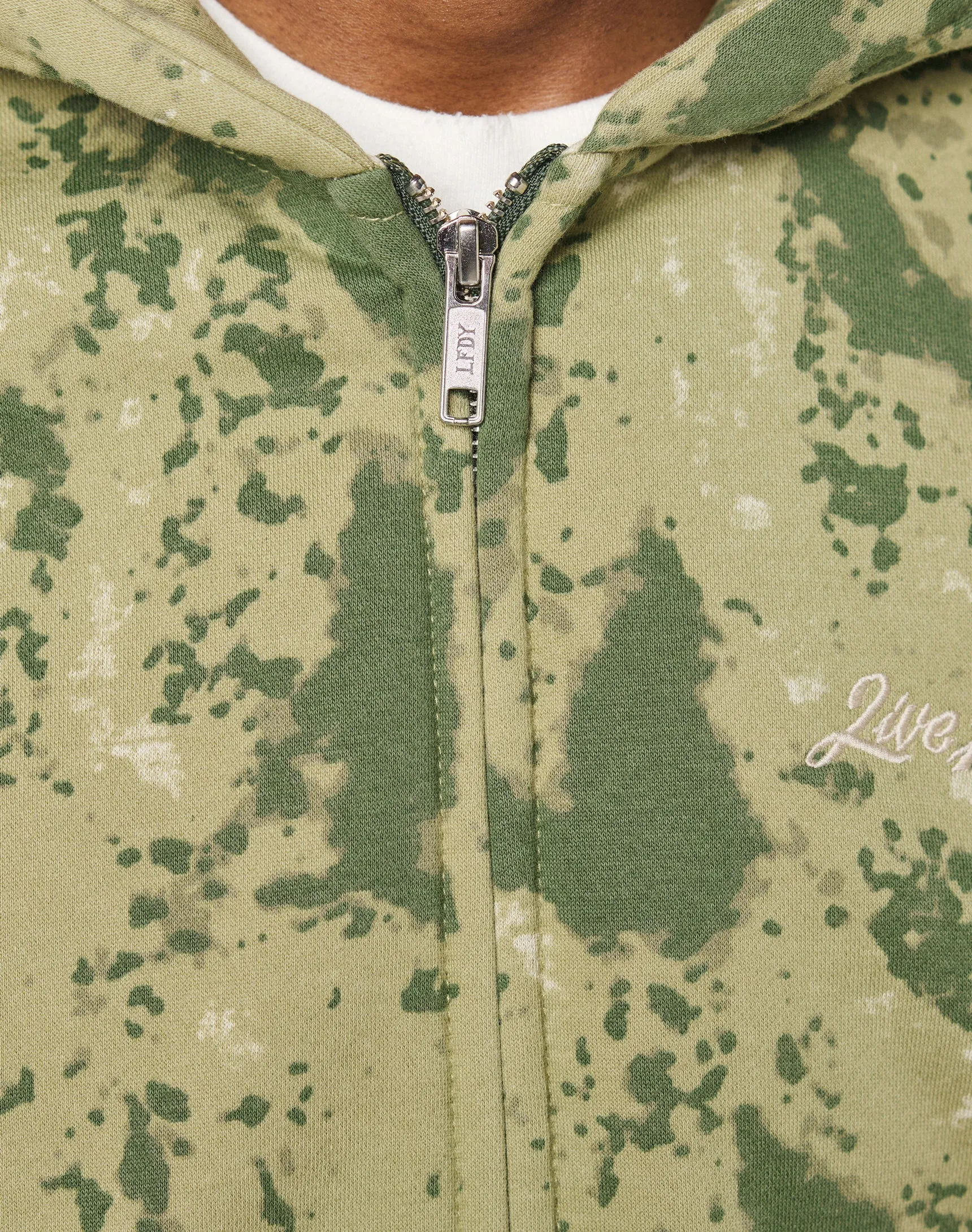 Camo Hooded Zip sold by Live Fast Die Young product image thumbnail 3