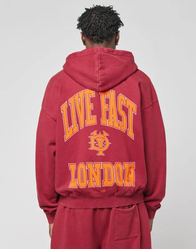 Live Fast London Hooded Zip sold by Live Fast Die Young
