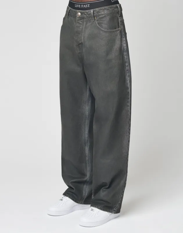 LFDY Coated Baggy Denim sold by Live Fast Die Young