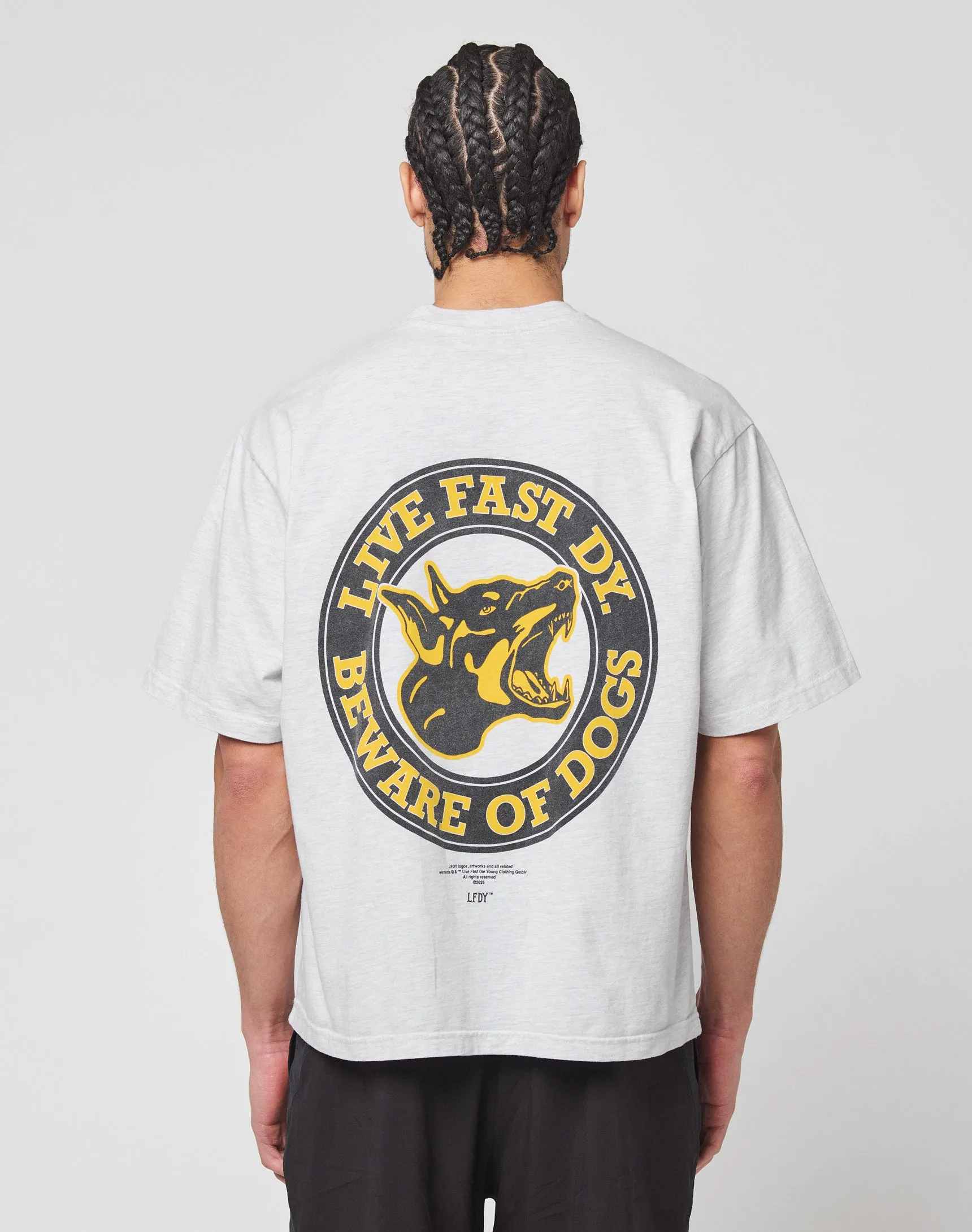 LFDY Circle Dog Tee sold by Live Fast Die Young