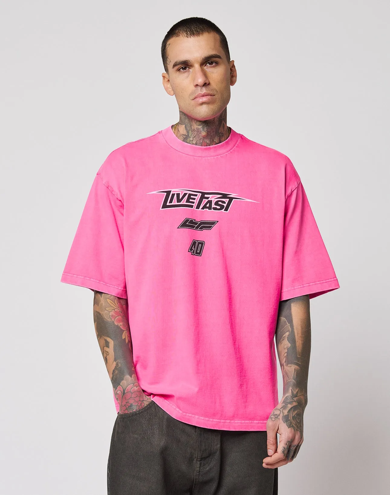 LFDY Triple Racing Tee sold by Live Fast Die Young product image thumbnail 5