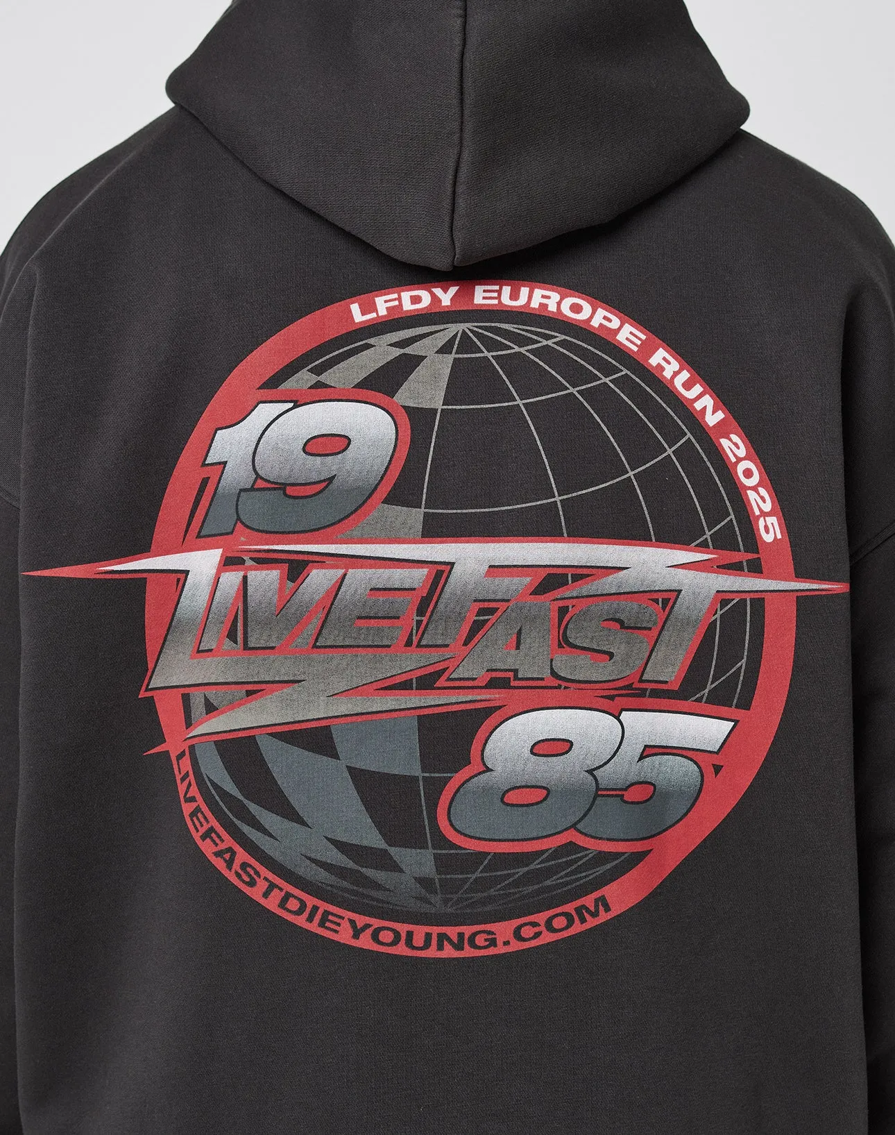 LFDY Globe Hooded sold by Live Fast Die Young product image thumbnail 3