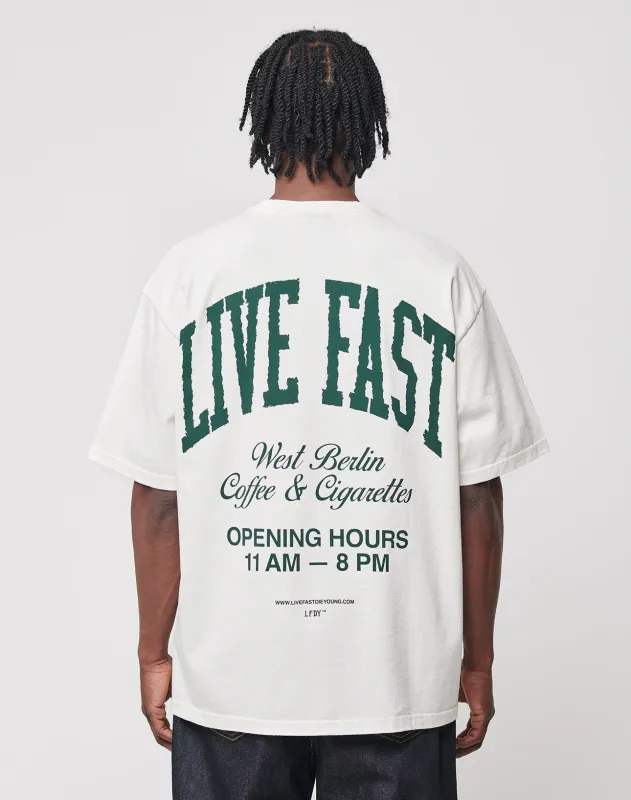 Live Fast Coffee Tee made by Live Fast Die Young