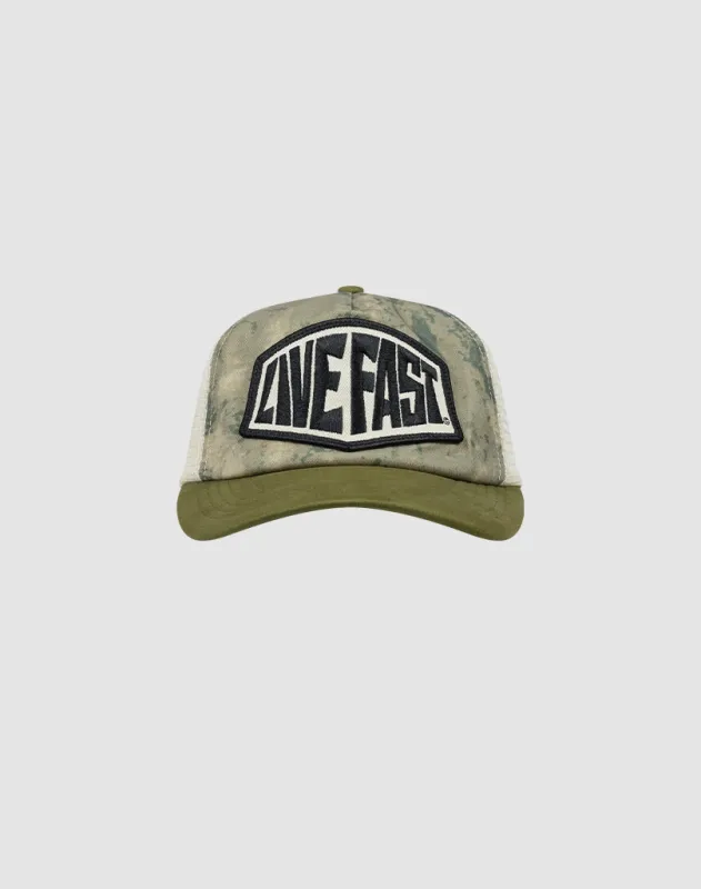 LFDY Patched Trucker sold by Live Fast Die Young