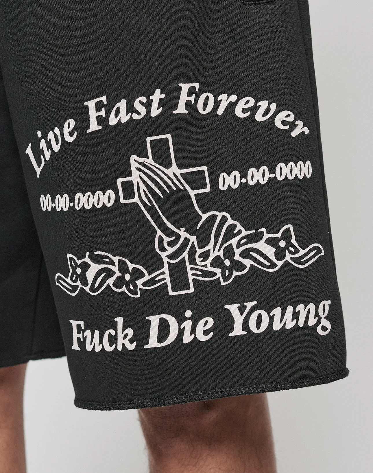 LFDY Praying Shorts sold by Live Fast Die Young product image thumbnail 2