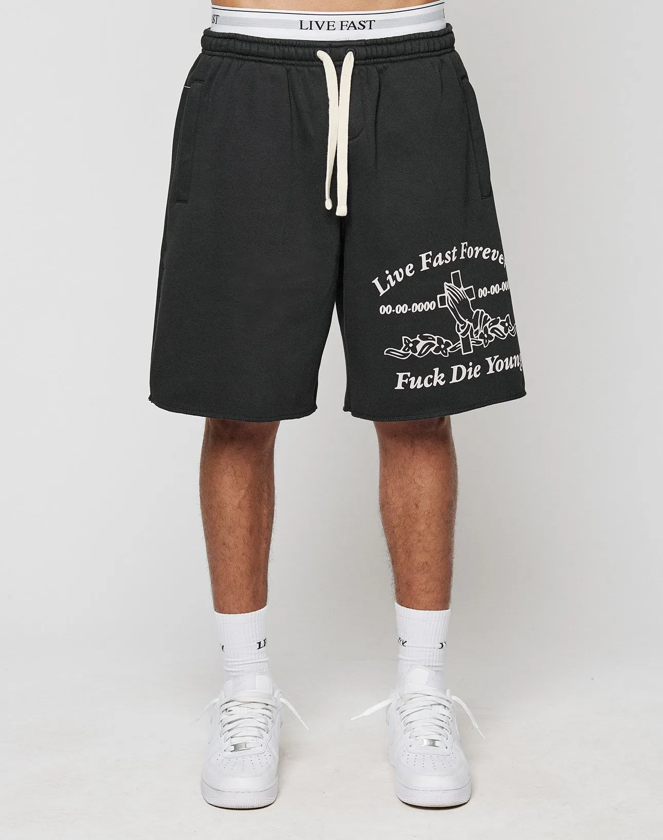 LFDY Praying Shorts sold by Live Fast Die Young product image thumbnail 4
