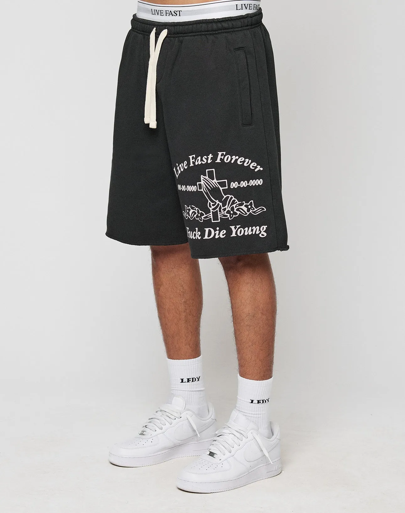 LFDY Praying Shorts sold by Live Fast Die Young
