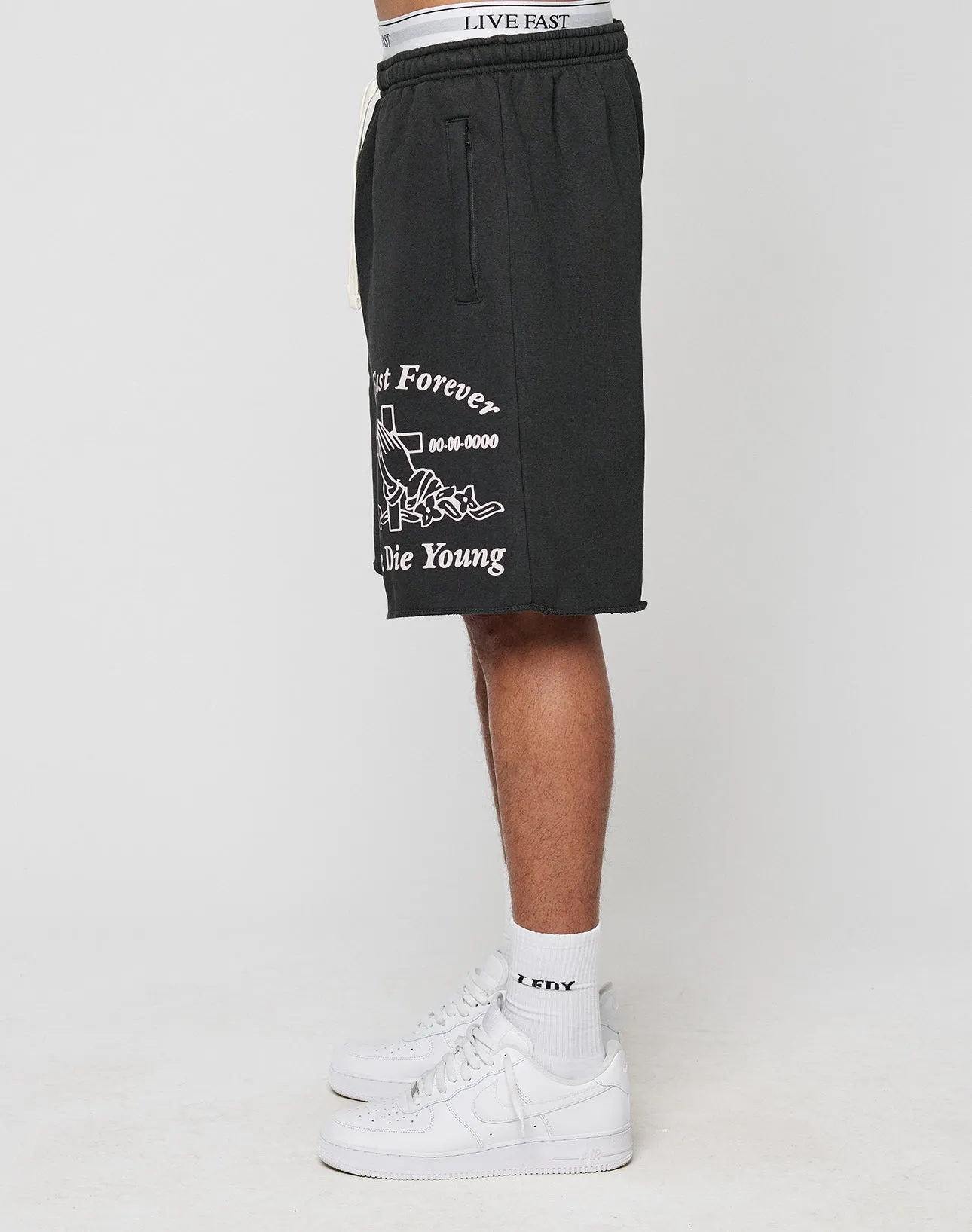LFDY Praying Shorts sold by Live Fast Die Young product image thumbnail 5
