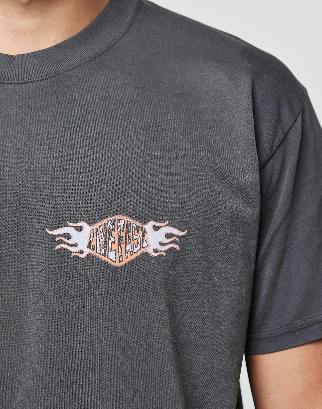 LFDY Fire Chest Tee sold by Live Fast Die Young product image thumbnail 2