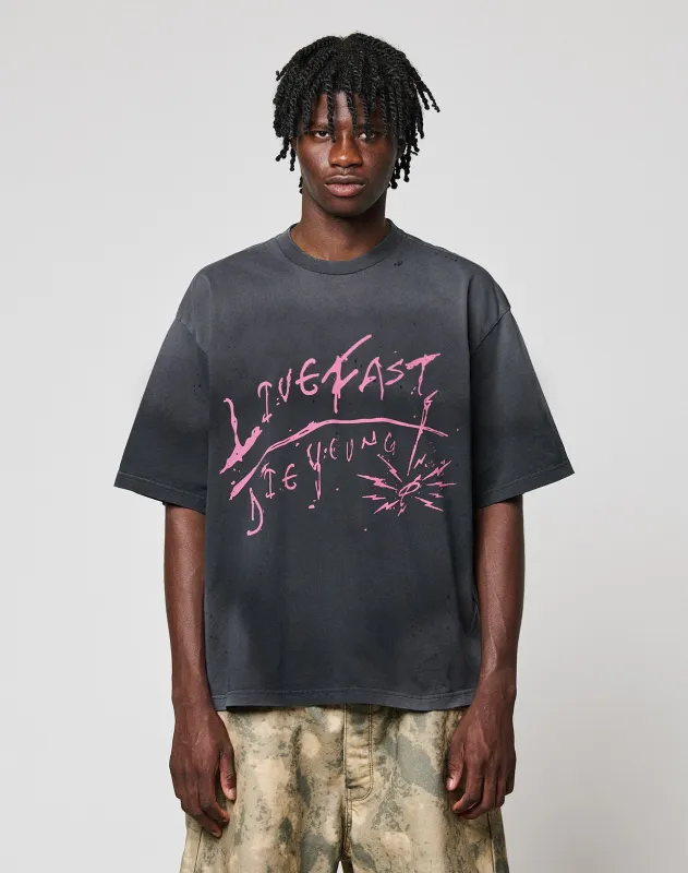 LFDY Scribble Tee sold by Live Fast Die Young