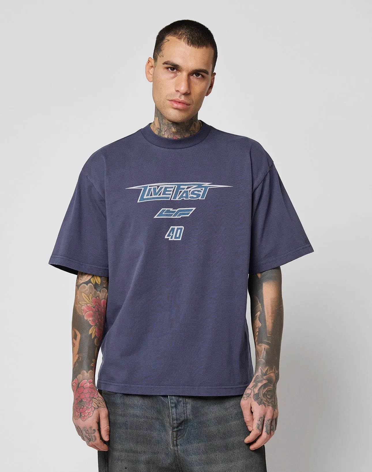 LFDY Triple Racing Tee sold by Live Fast Die Young product image thumbnail 5