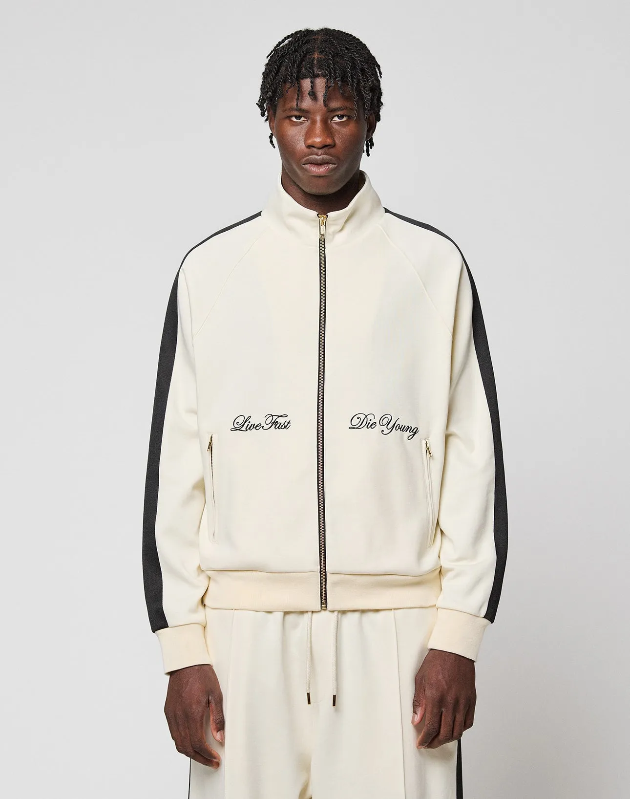 LFDY Striped Track Jacket sold by Live Fast Die Young