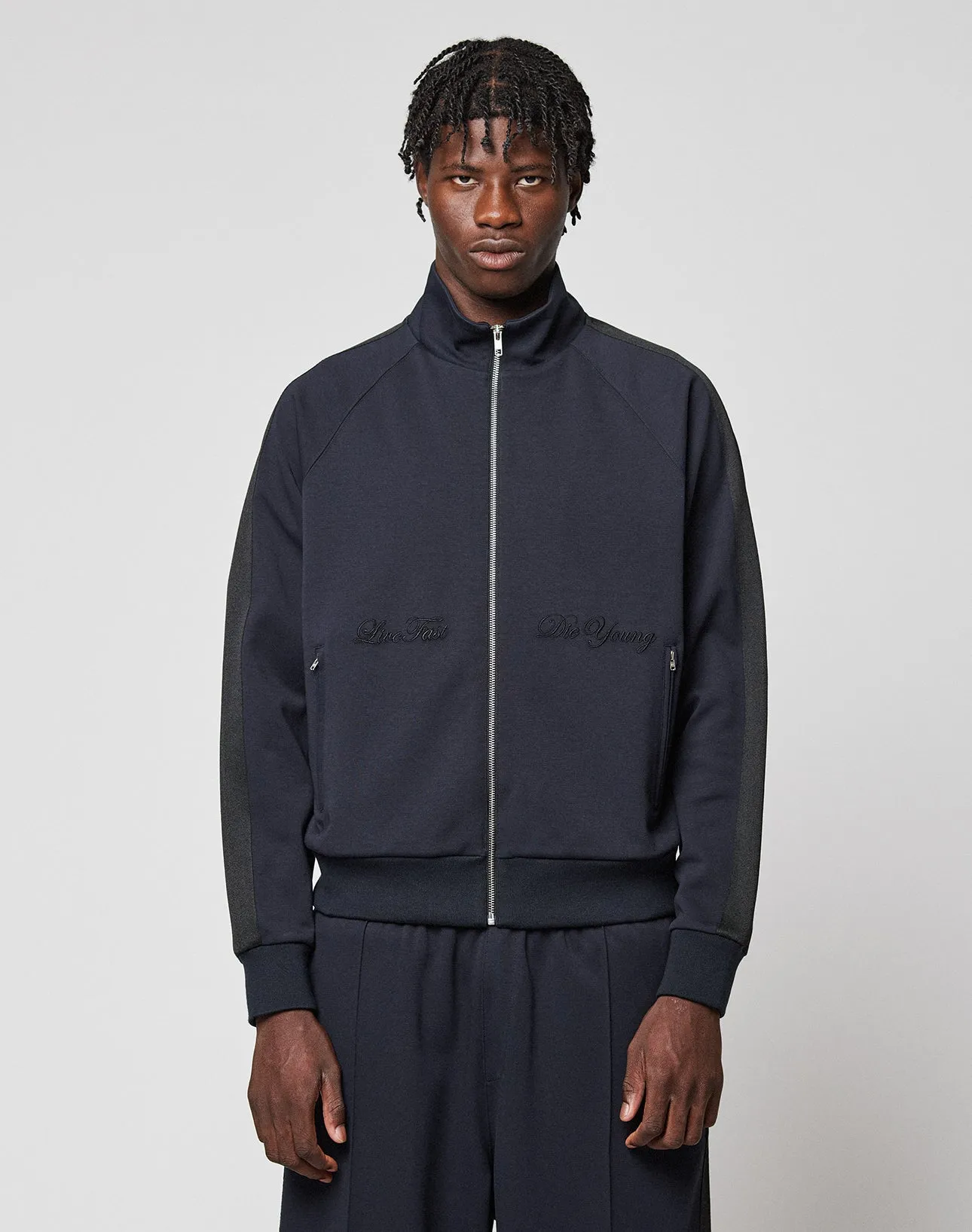 LFDY Striped Track Jacket sold by Live Fast Die Young