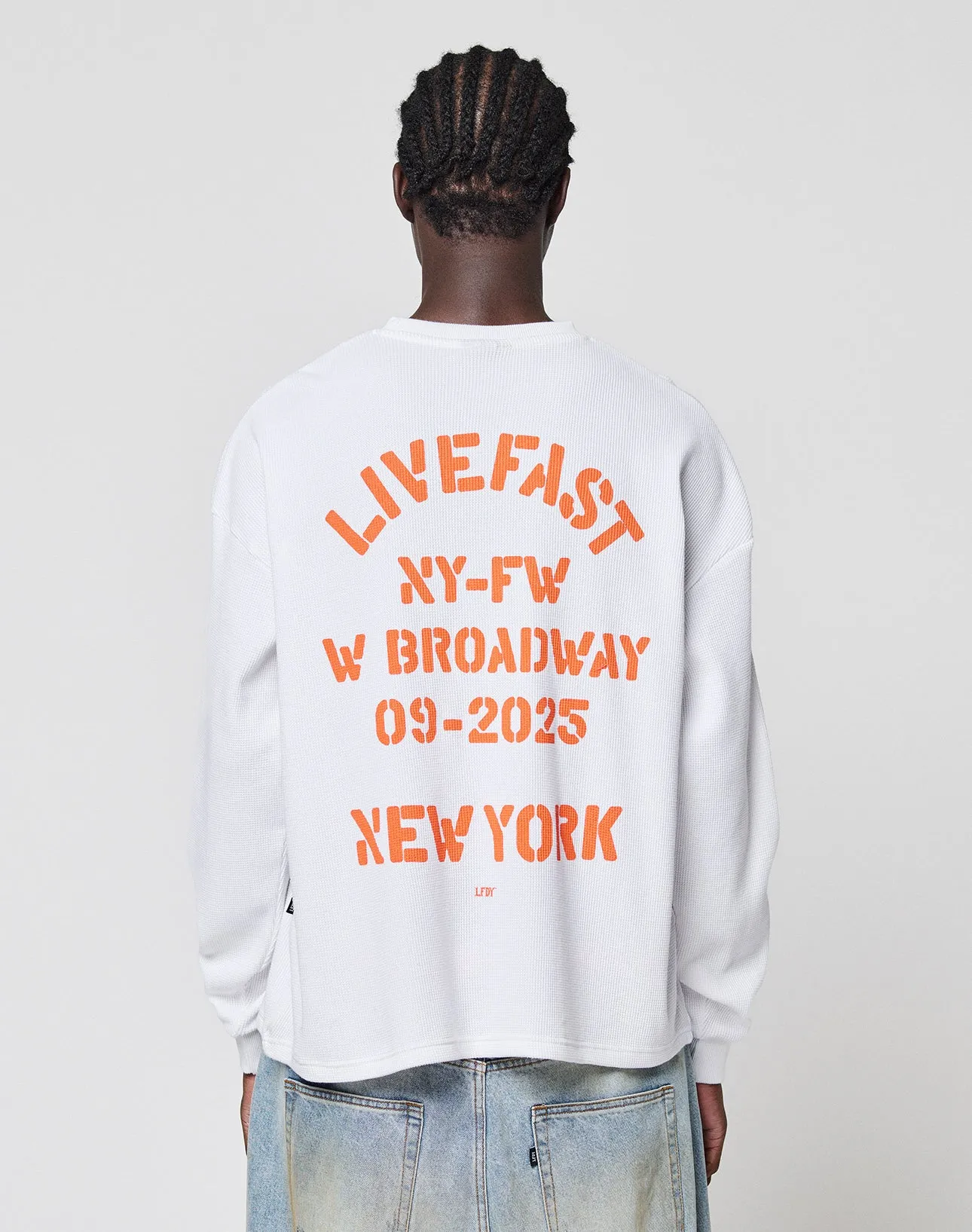 NY-FW Waffle Longsleeve sold by Live Fast Die Young
