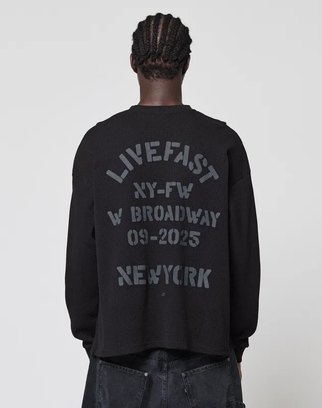 NY-FW Waffle Longsleeve sold by Live Fast Die Young