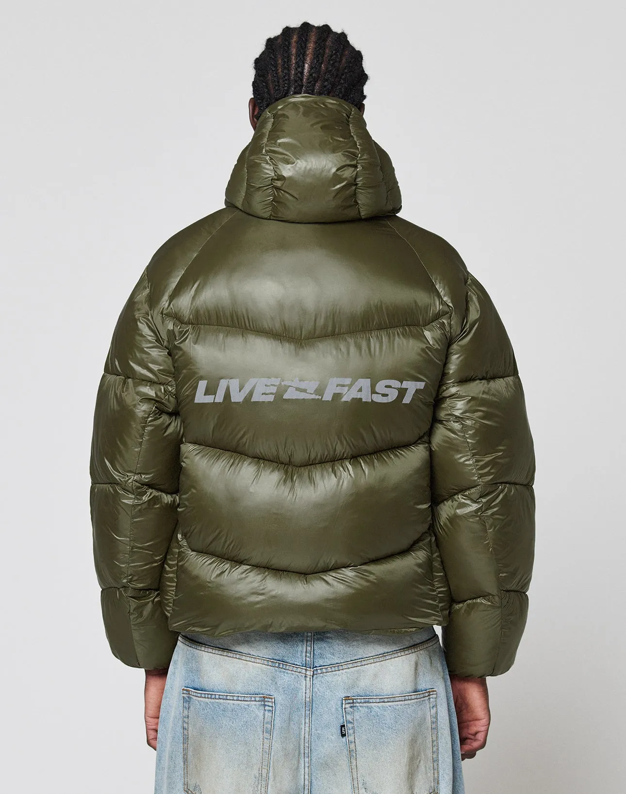 Live Fast Puffer Jacket sold by Live Fast Die Young product image thumbnail 2