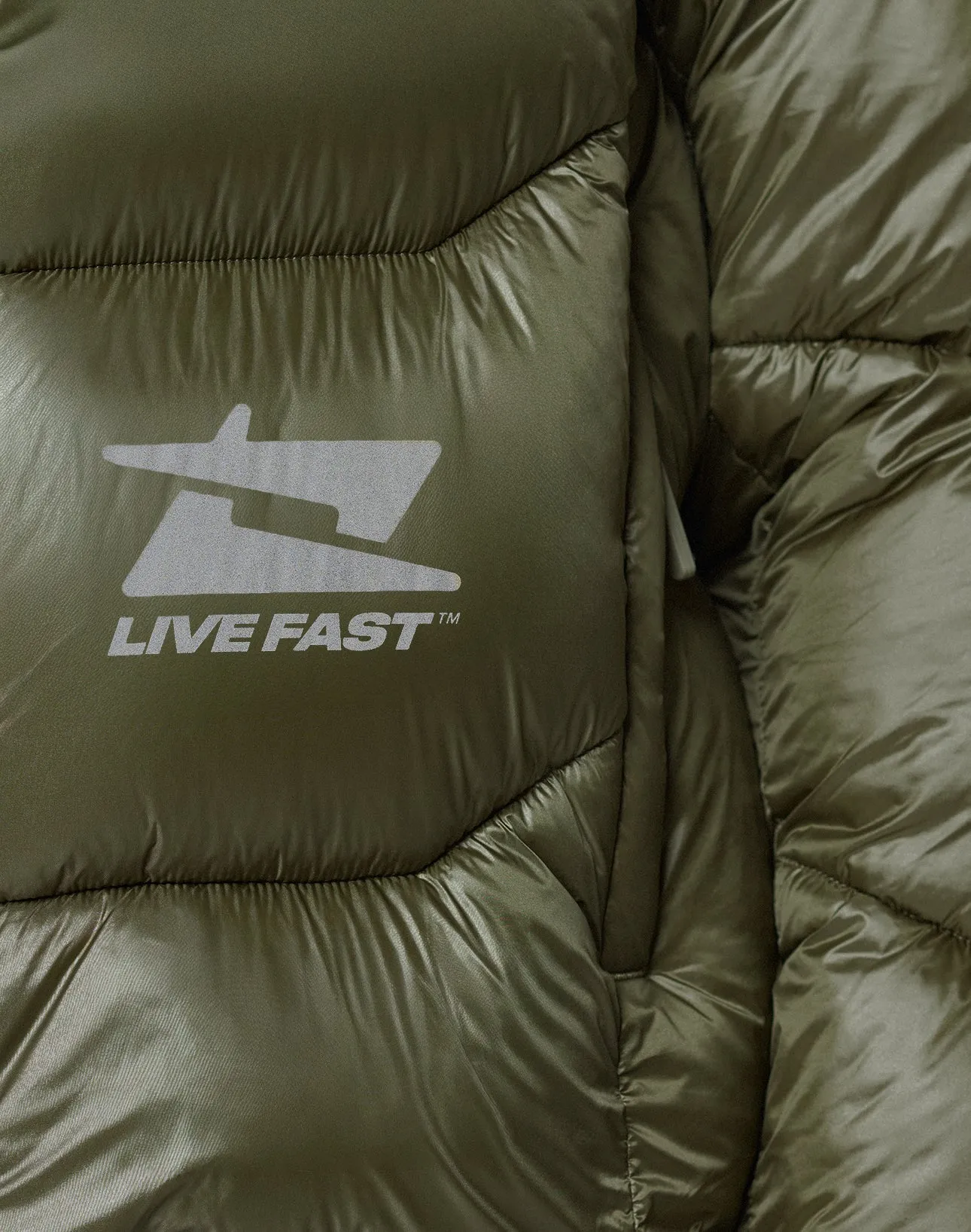 Live Fast Puffer Jacket sold by Live Fast Die Young product image thumbnail 4