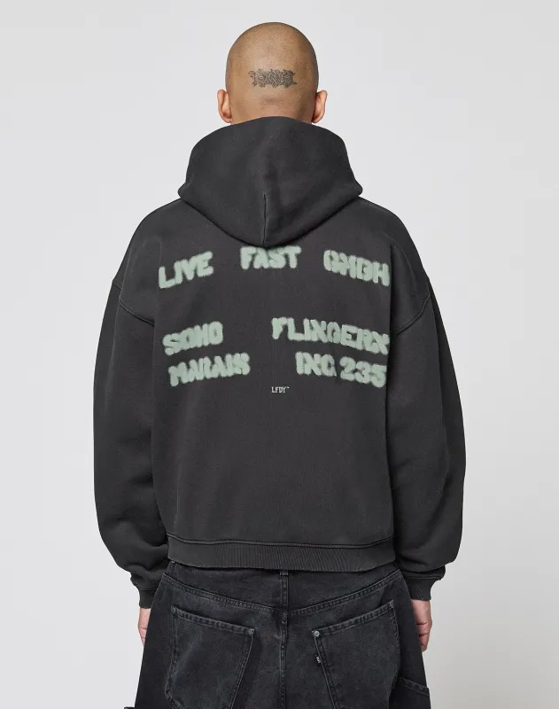 Live Fast District Hooded Zip sold by Live Fast Die Young