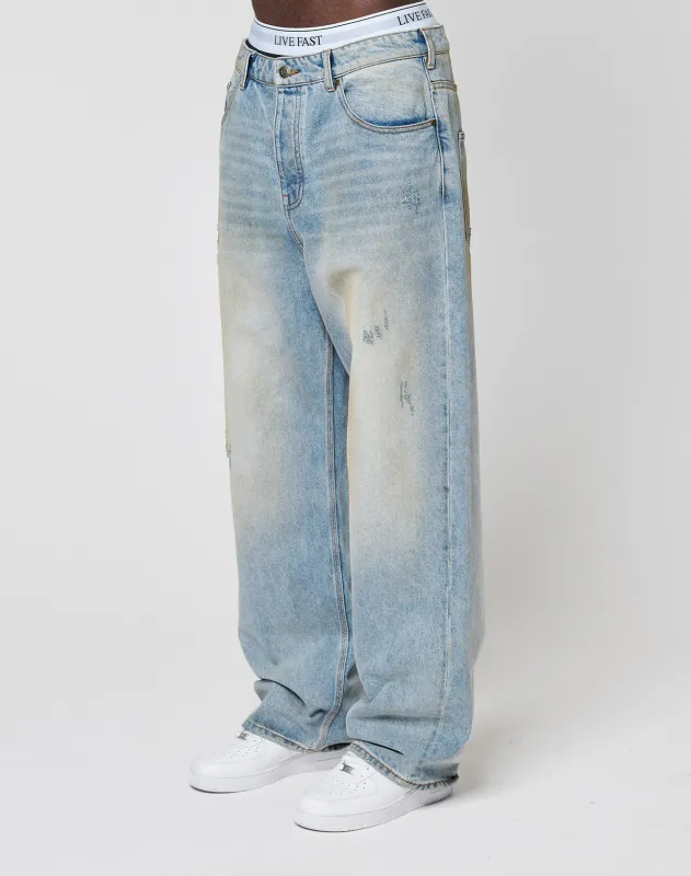 LFDY Baggy Dirt Denim sold by Live Fast Die Young