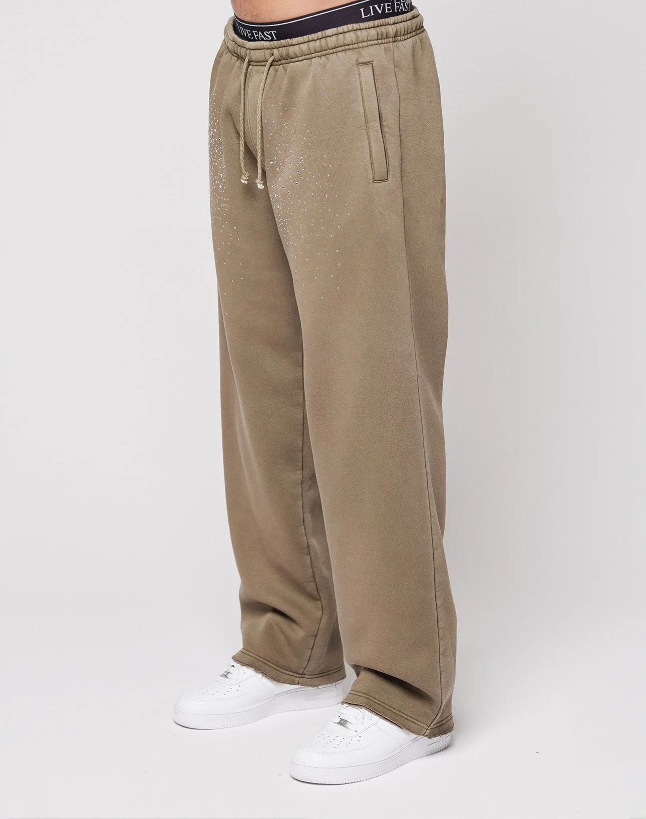 Live Fast Rhinestone Jogger sold by Live Fast Die Young