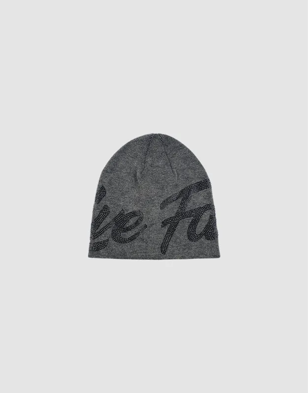 LFDY Jacquard Rhinestone Beanie sold by Live Fast Die Young