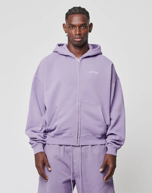 Basic Script Hooded Zip sold by Live Fast Die Young
