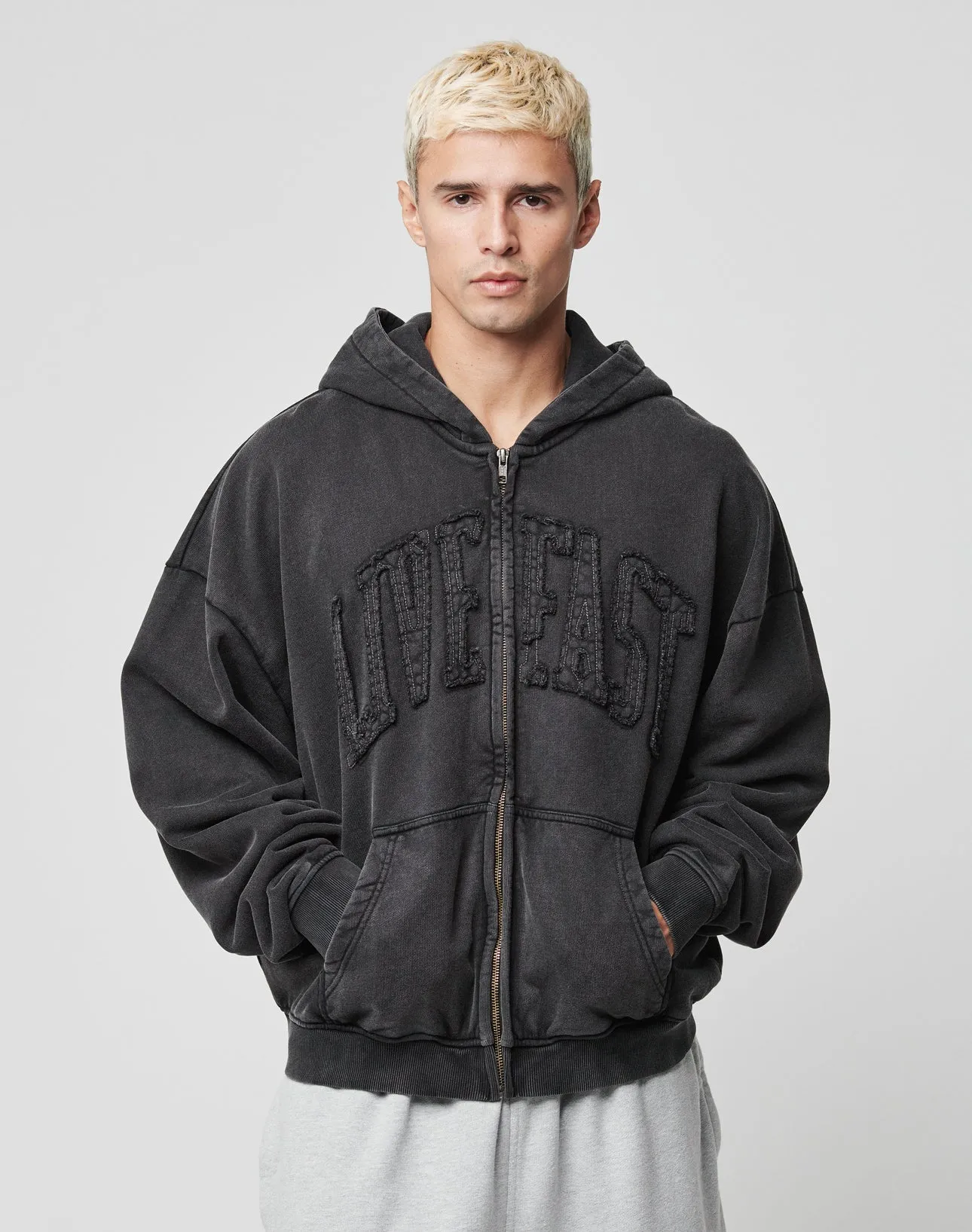 Ripped College Hooded Zip sold by Live Fast Die Young product image thumbnail 5