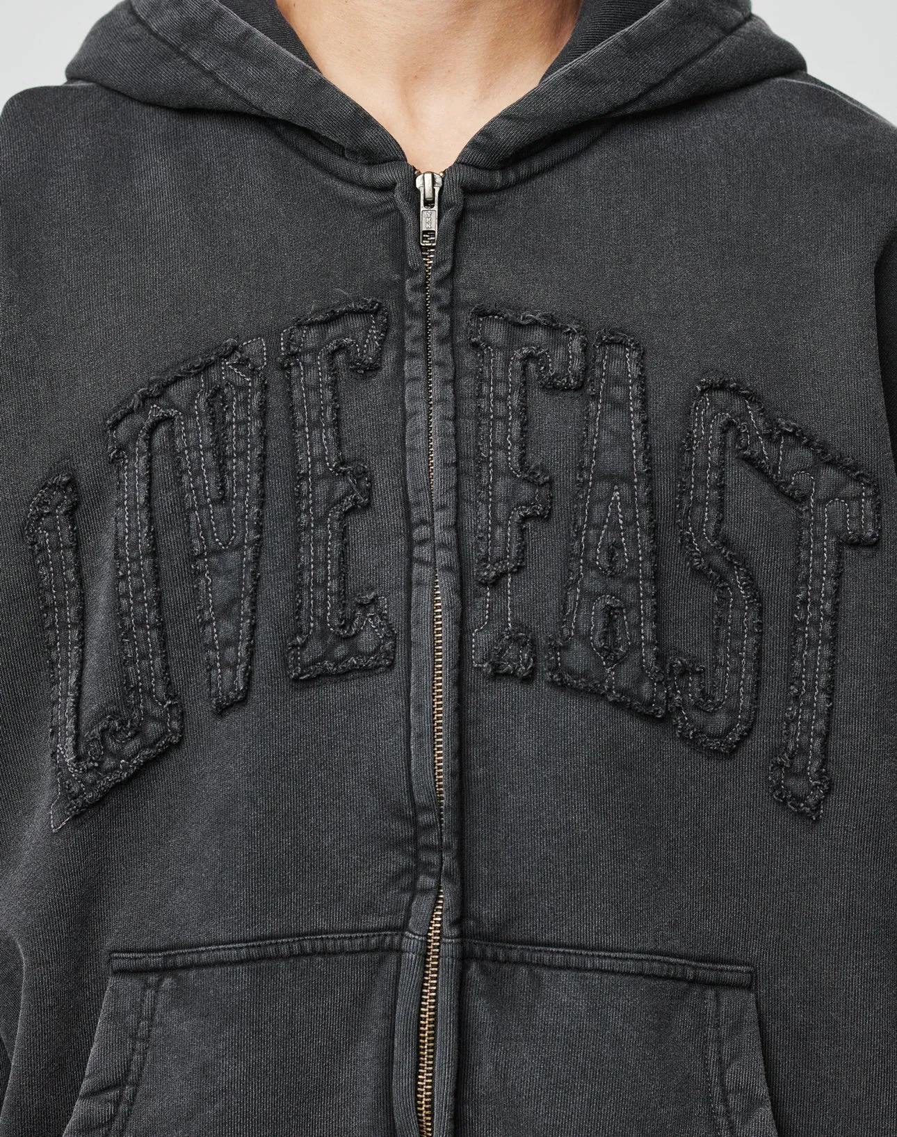 Ripped College Hooded Zip sold by Live Fast Die Young product image thumbnail 2