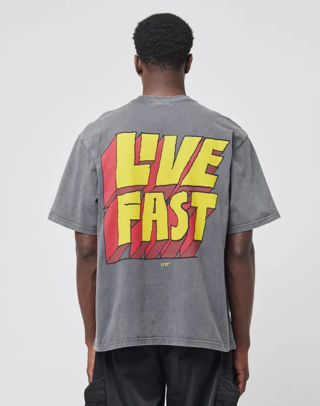 LFDY Block Tee sold by Live Fast Die Young