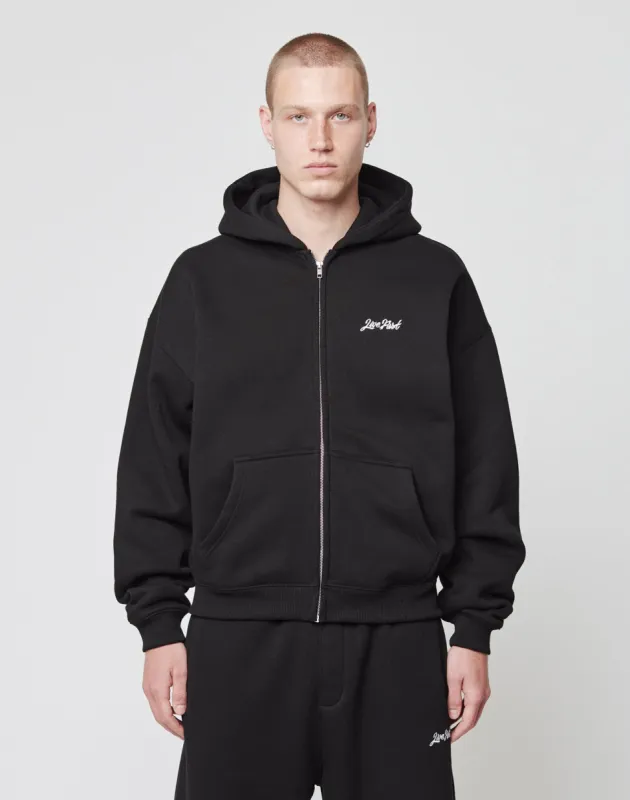 Basic Script Hooded Zip sold by Live Fast Die Young
